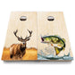 Colorful Deer & Fish Cornhole Boards - Backyard Series
