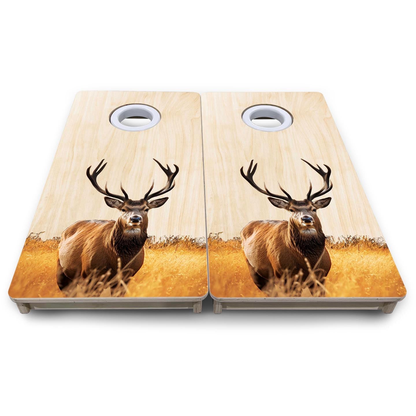 Natural Colorful Deer - Mini or Vacation Size Cornhole Boards