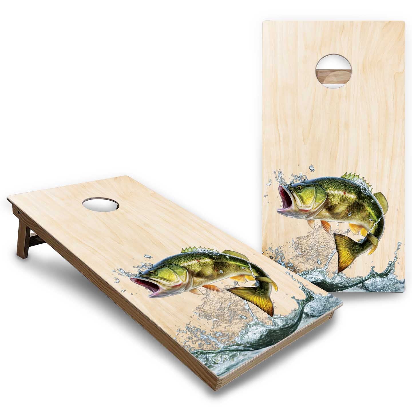 Colorful Deer & Fish Cornhole Boards - Backyard Series
