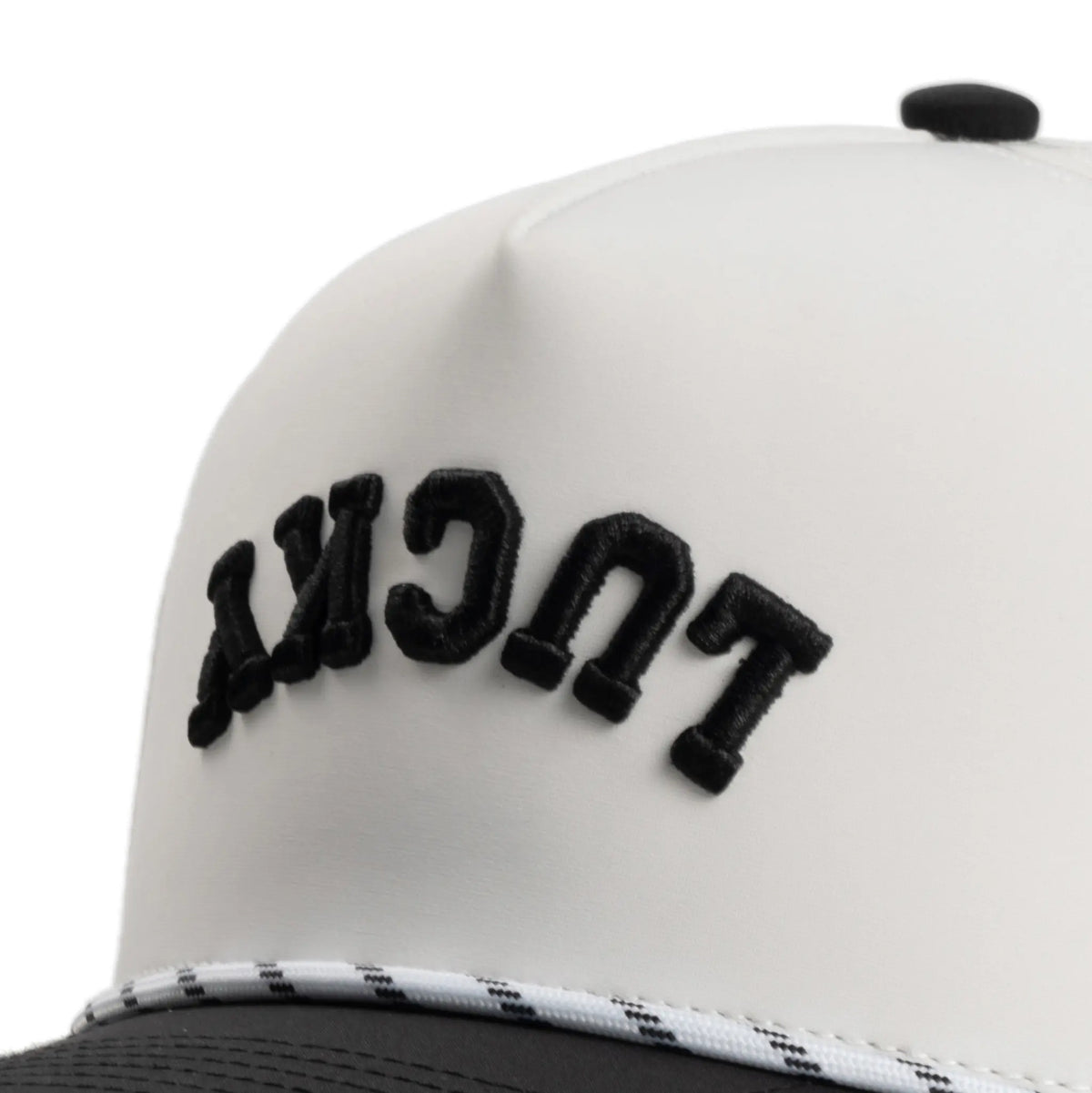 White & Black Upside Down Hat