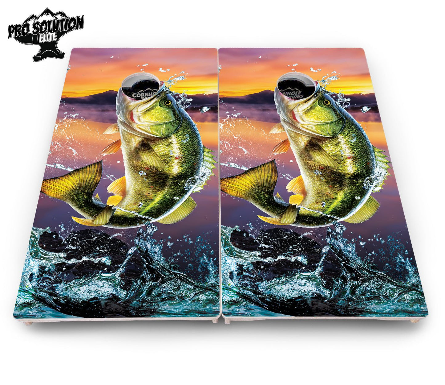 Bass Hole Cornhole Boards - Pro Solution Elite Series