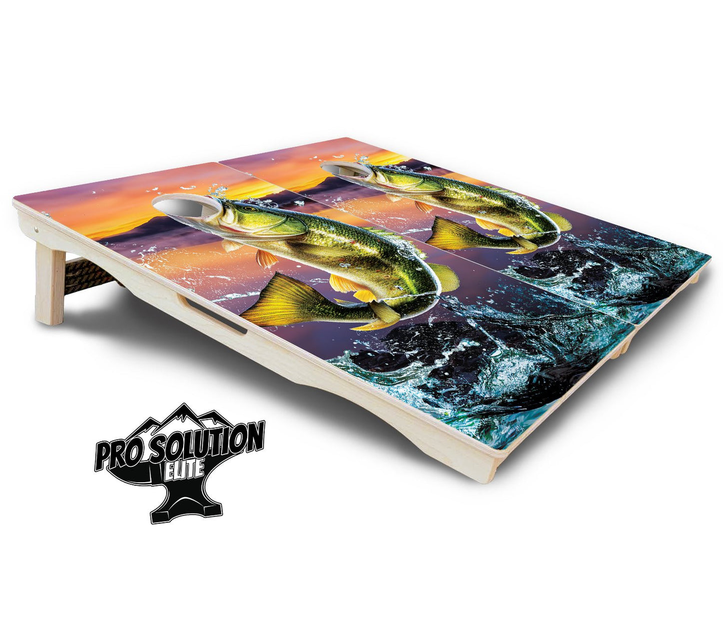 Bass Hole Cornhole Boards - Pro Solution Elite Series