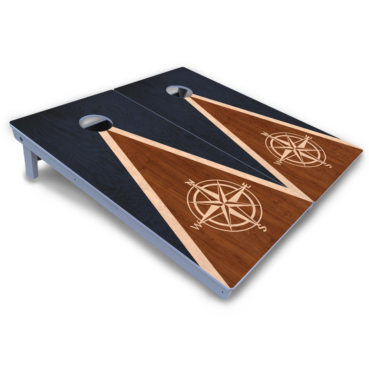 Compass Stain Triangle Cornhole Boards - All Weather Series