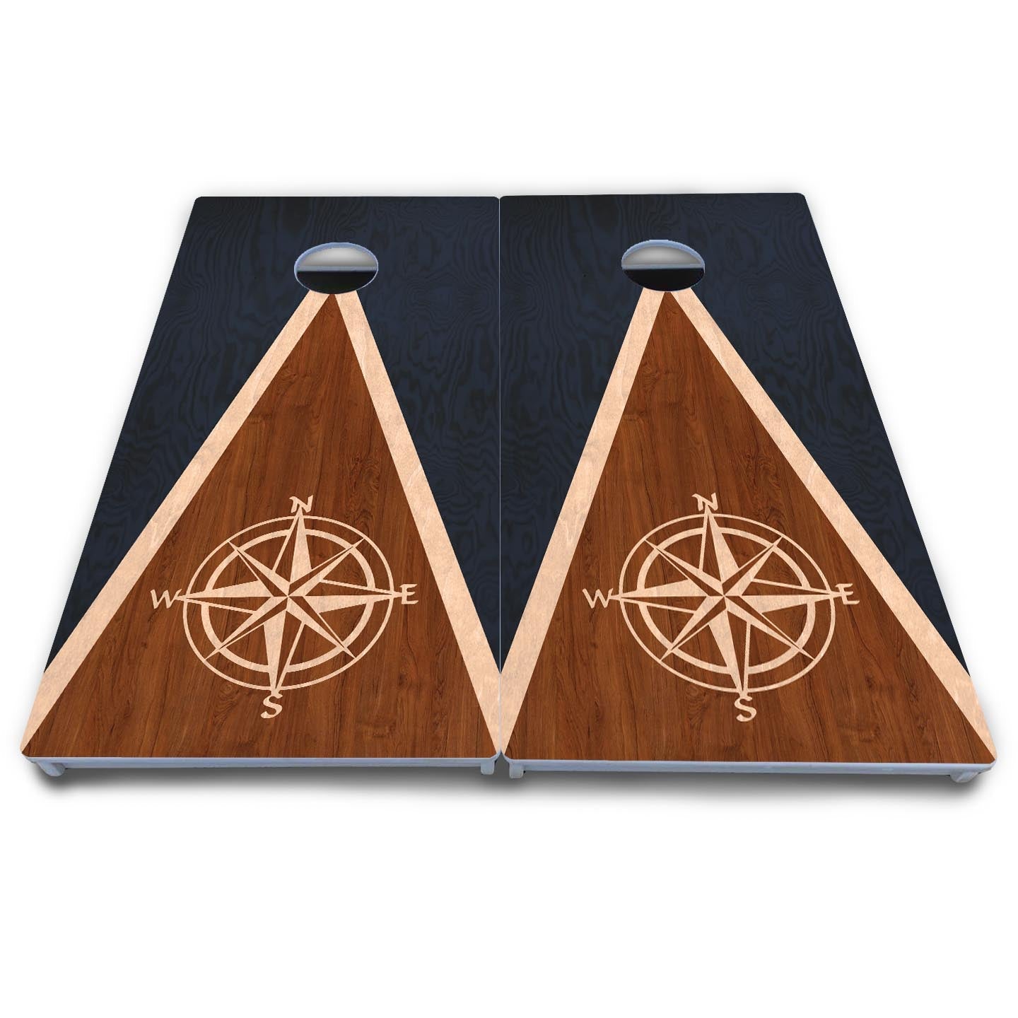 Compass Stain Triangle Cornhole Boards - All Weather Series