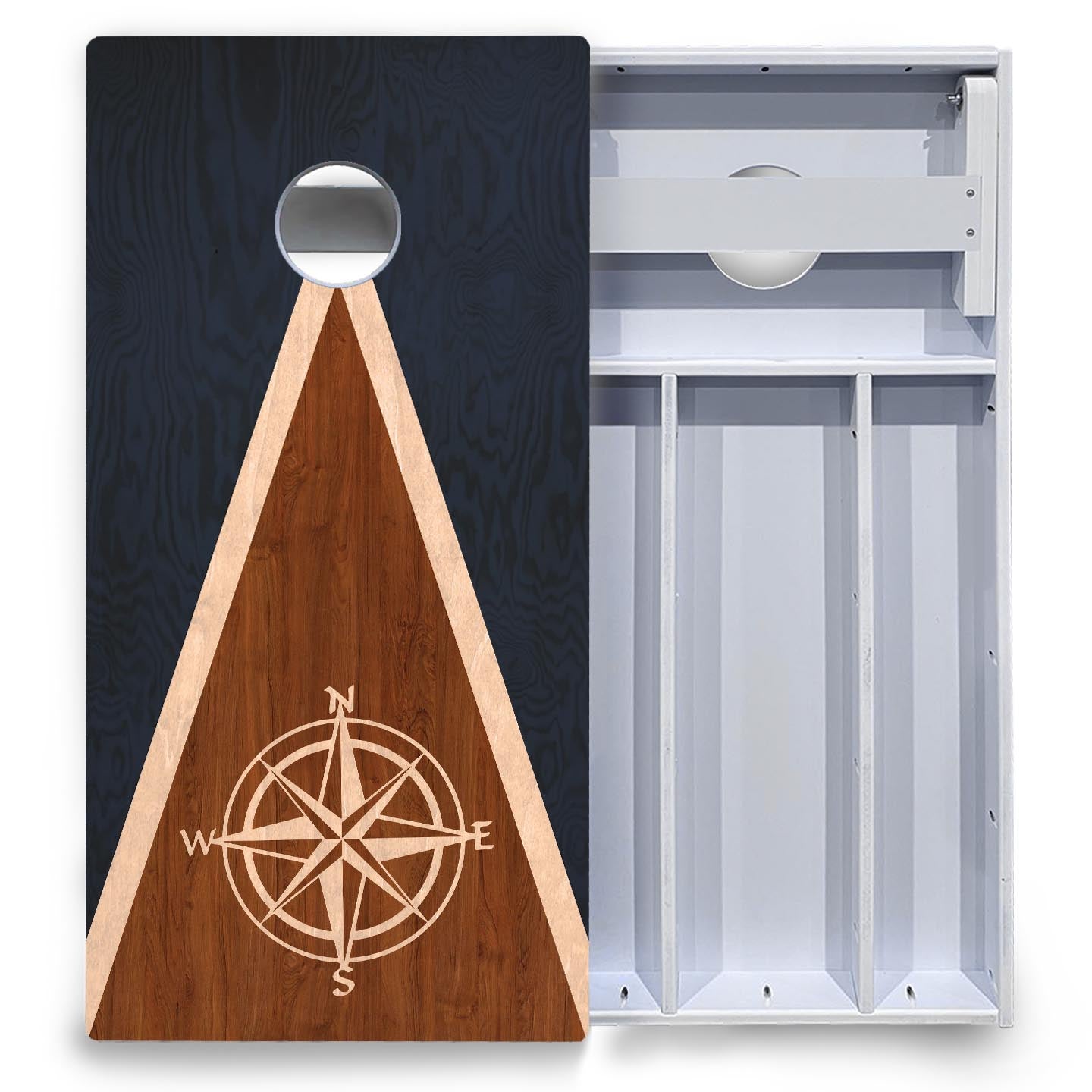 Compass Stain Triangle Cornhole Boards - All Weather Series