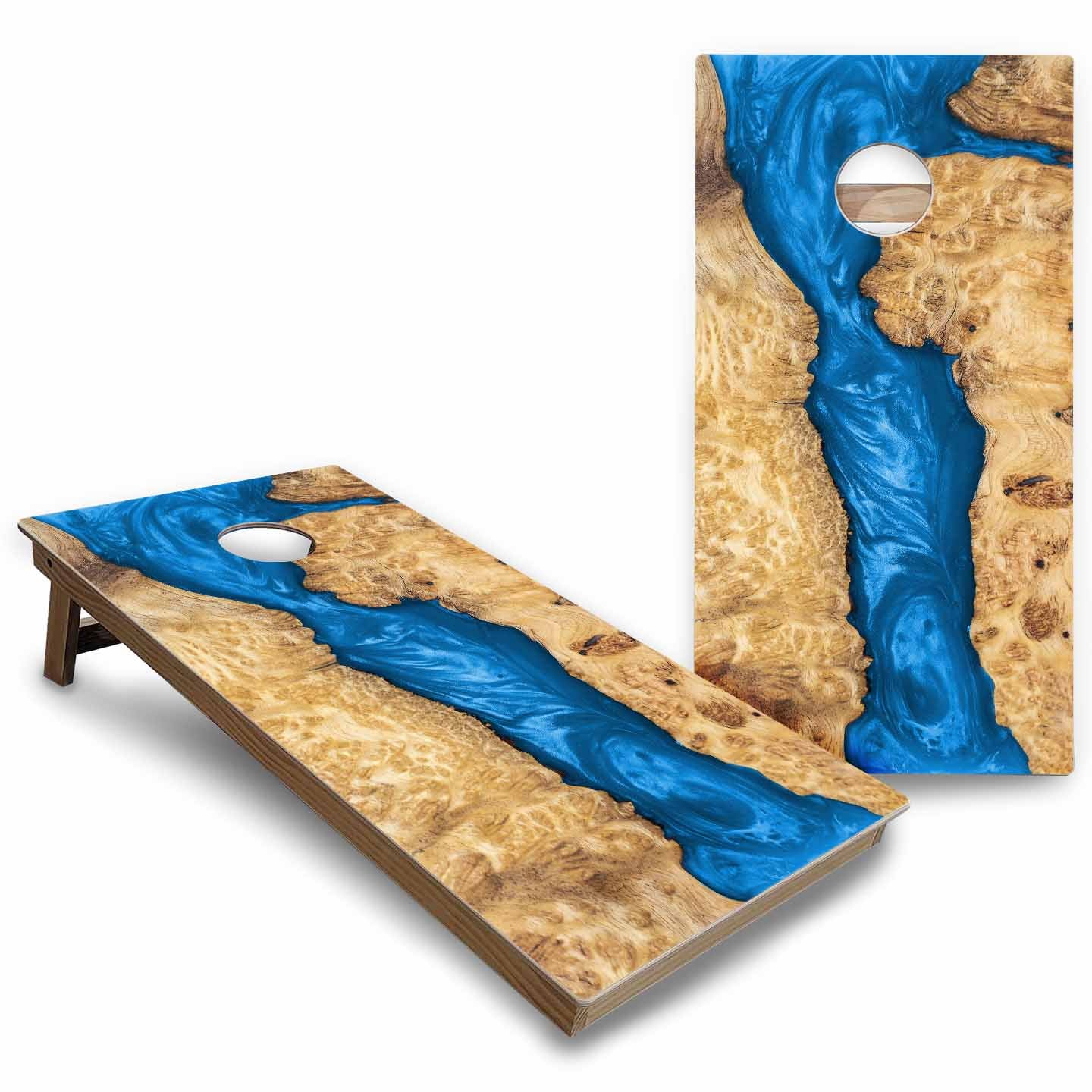 Patterned Background Cornhole Boards - Backyard Series