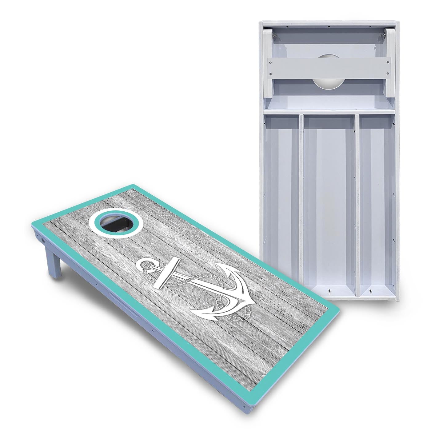 Anchor & Compass Cornhole Boards - All Weather Series