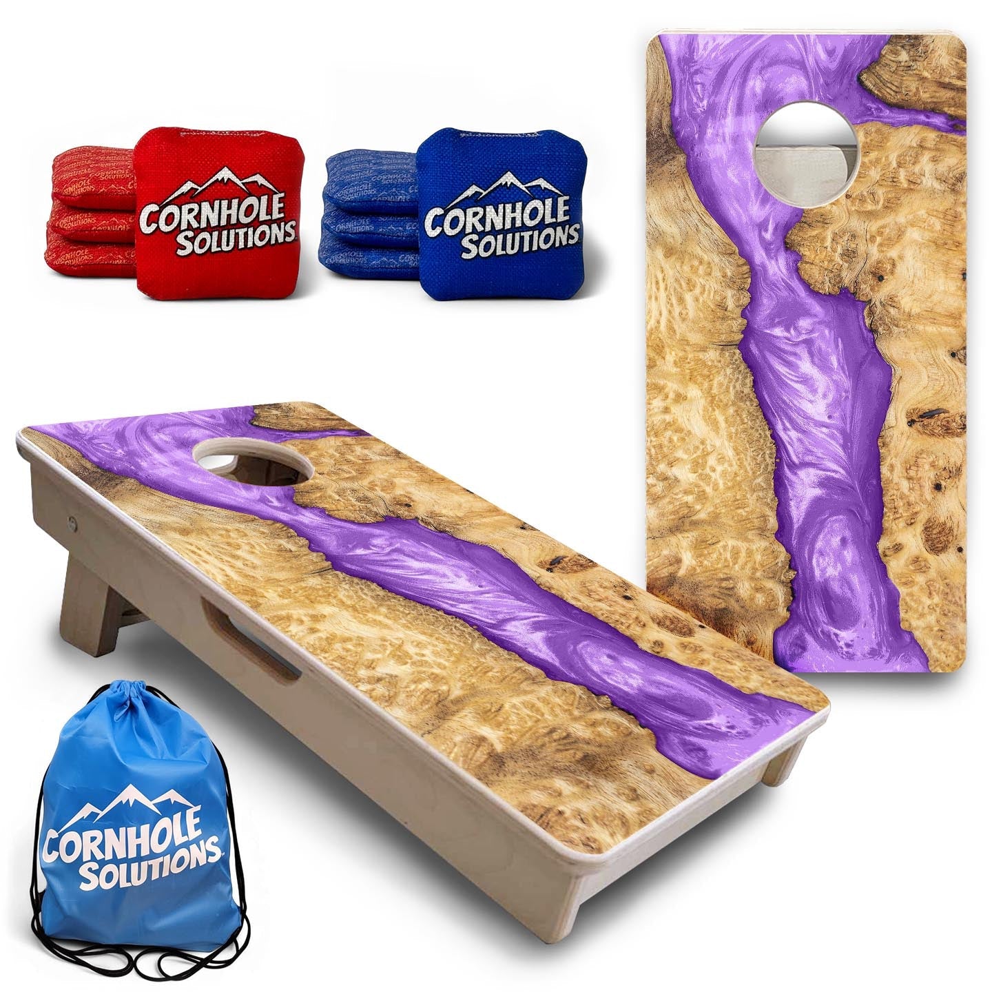 Purple Epoxy - Mini or Vacation Size Cornhole Boards