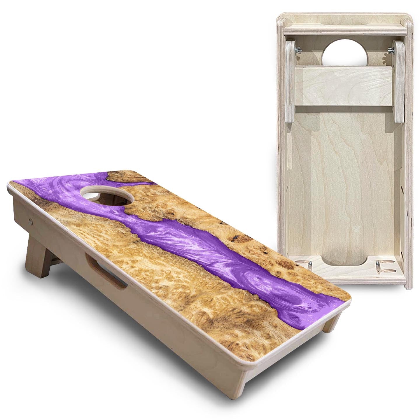 Purple Epoxy - Mini or Vacation Size Cornhole Boards
