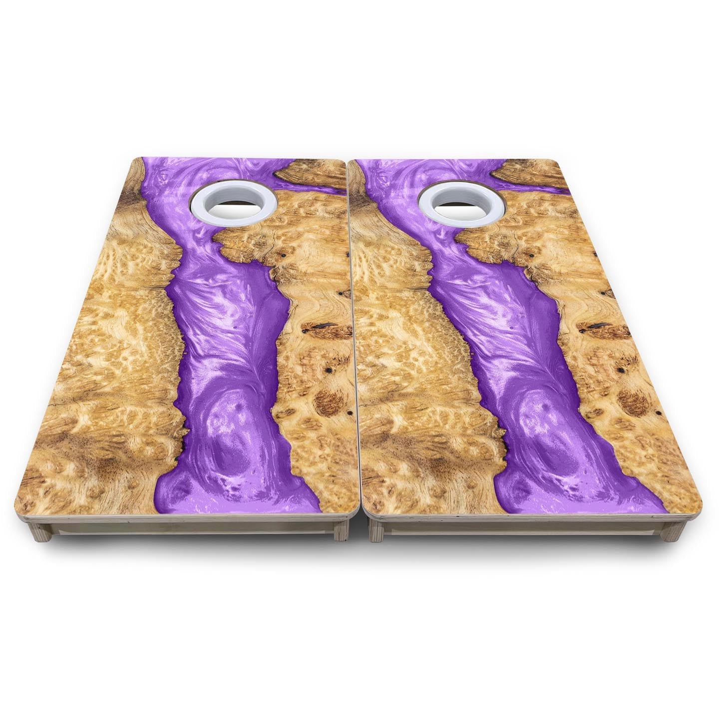 Purple Epoxy - Mini or Vacation Size Cornhole Boards