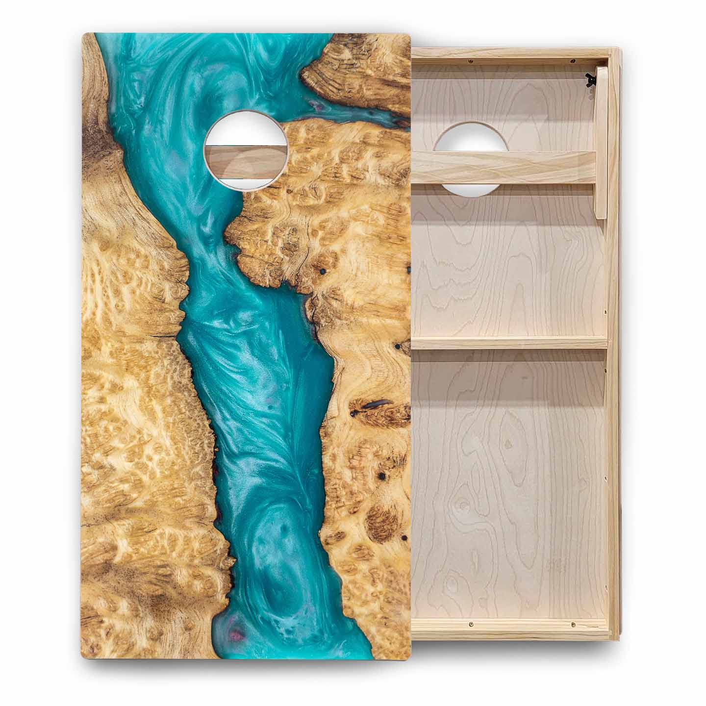 Patterned Background Cornhole Boards - Backyard Series