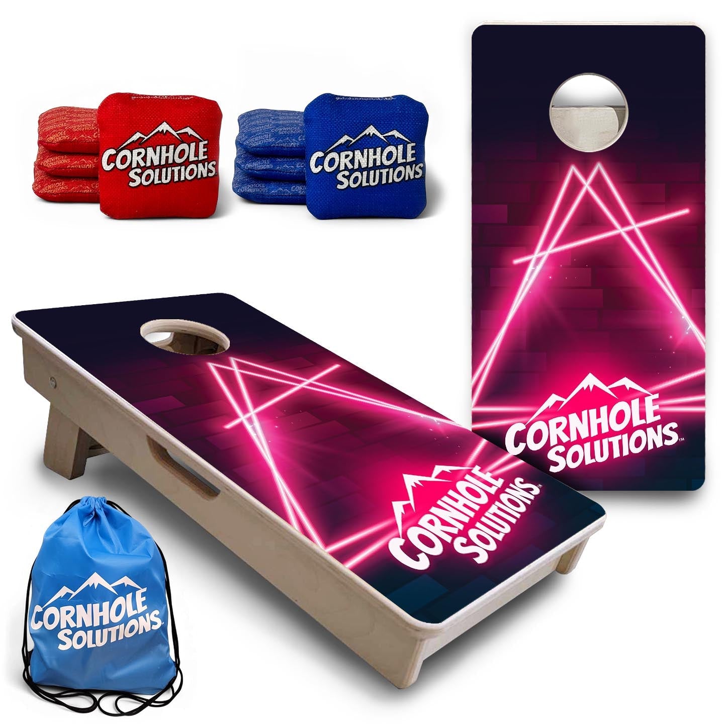 Neon Sign - Mini Cornhole Board Set (12" x 24") with 8 Mini Bags
