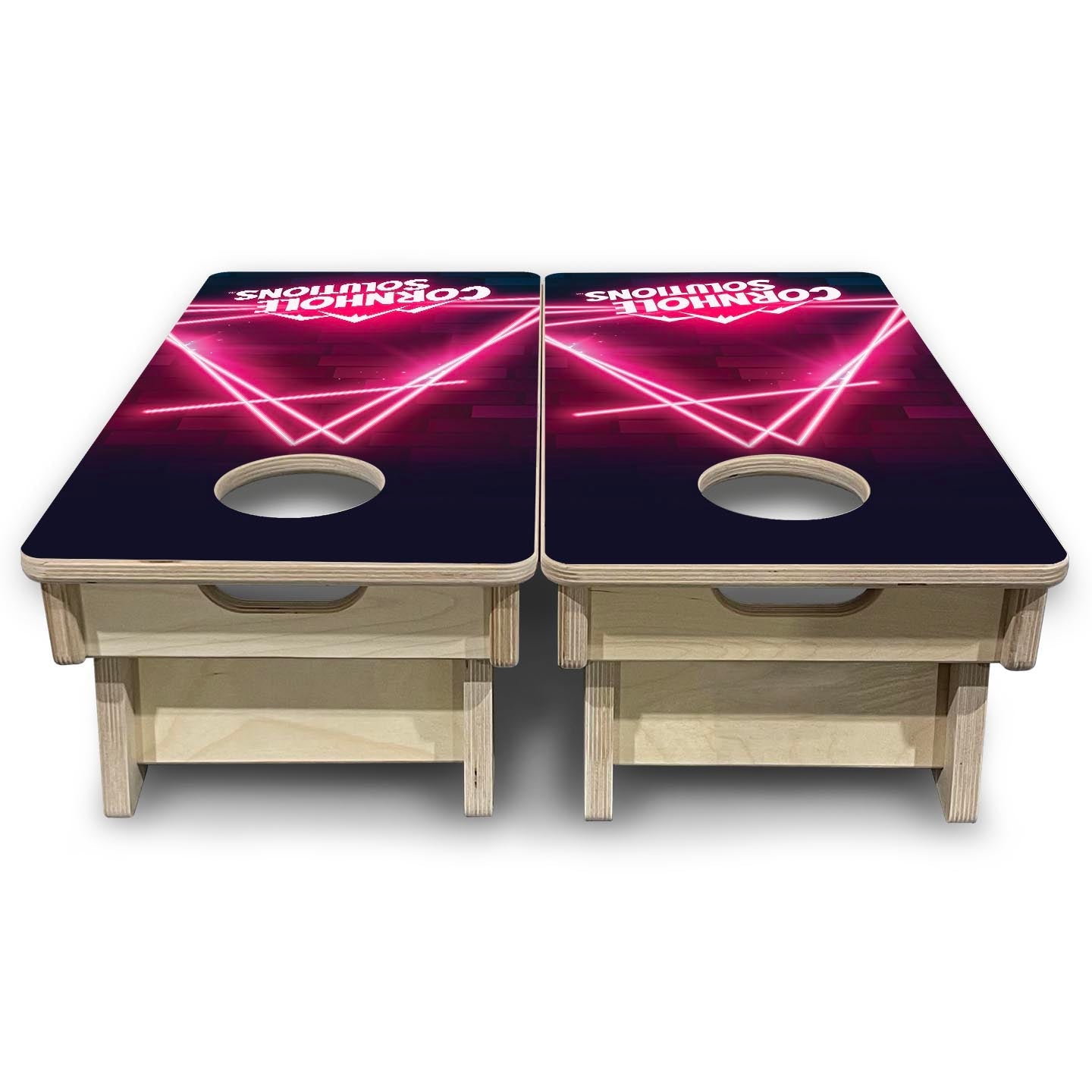 Neon Sign - Mini Cornhole Board Set (12" x 24") with 8 Mini Bags