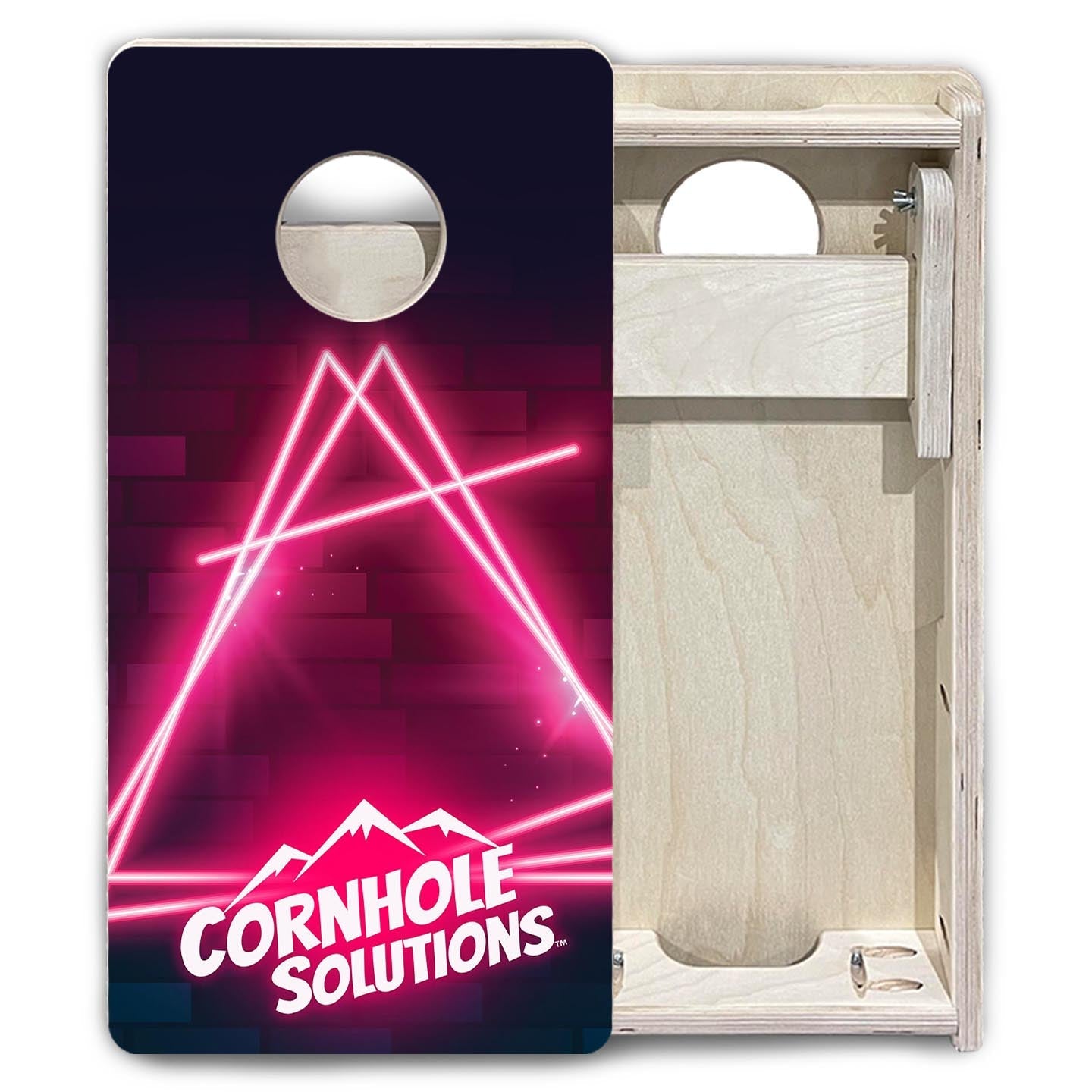 Neon Pink CS Logo - Mini or Vacation Size Cornhole Boards