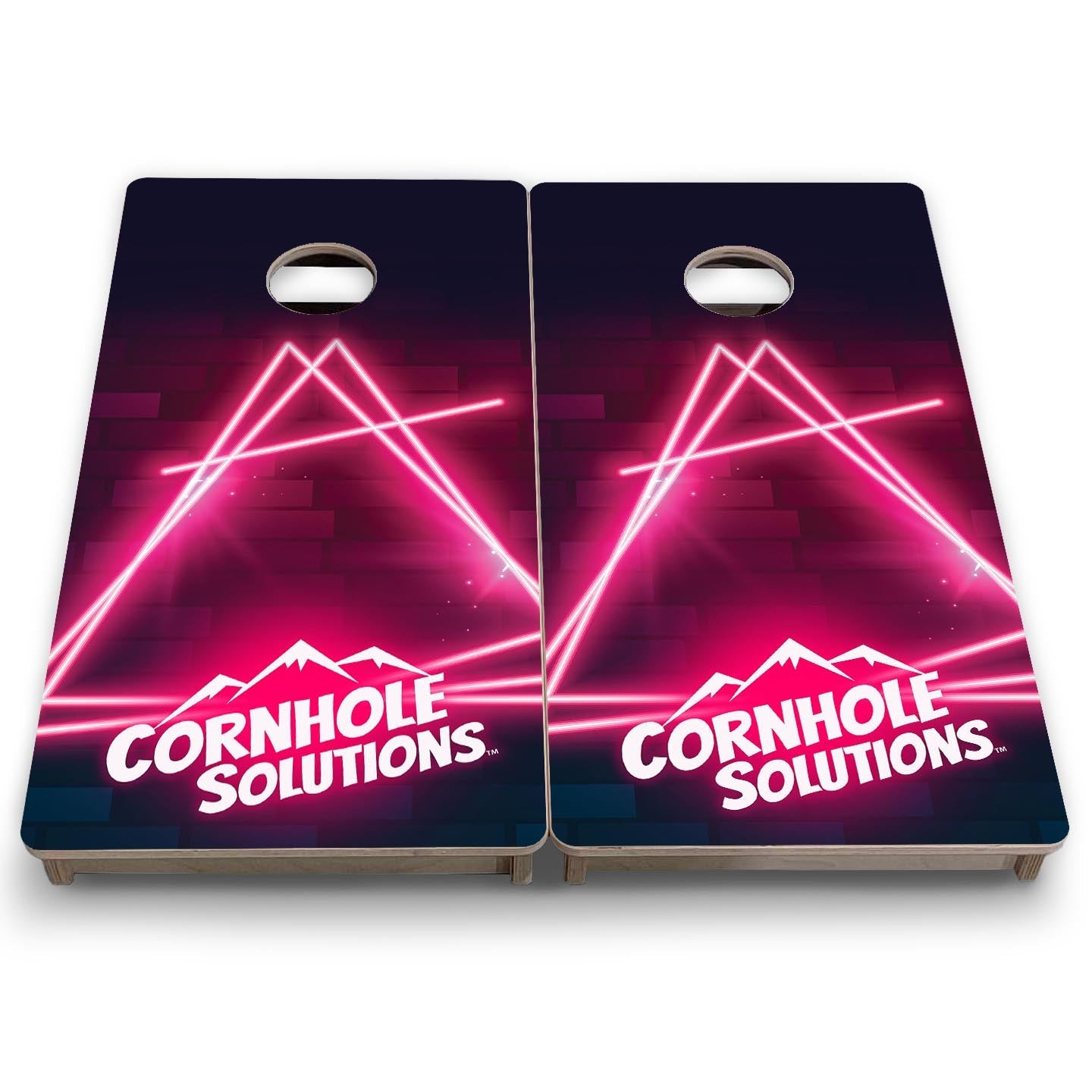 Neon Pink CS Logo - Mini or Vacation Size Cornhole Boards