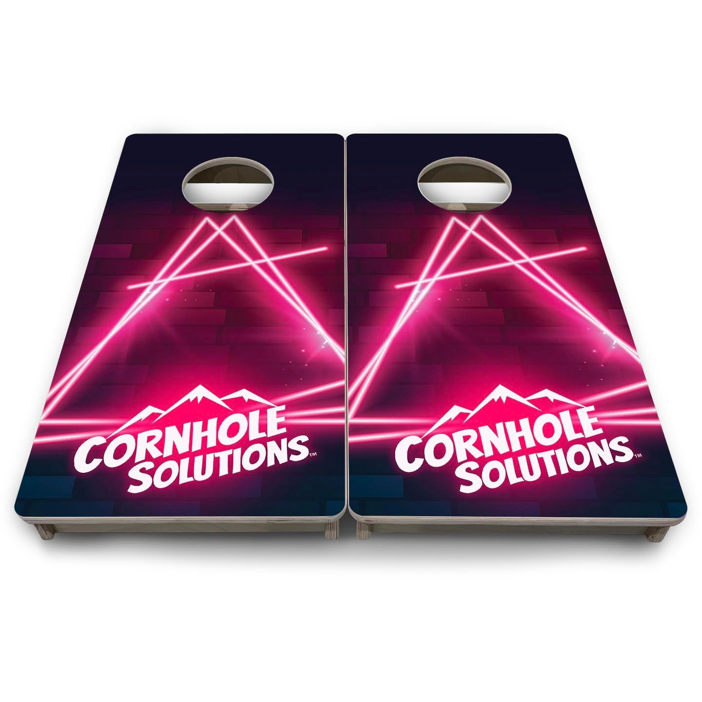 Neon Pink CS Logo - Mini or Vacation Size Cornhole Boards