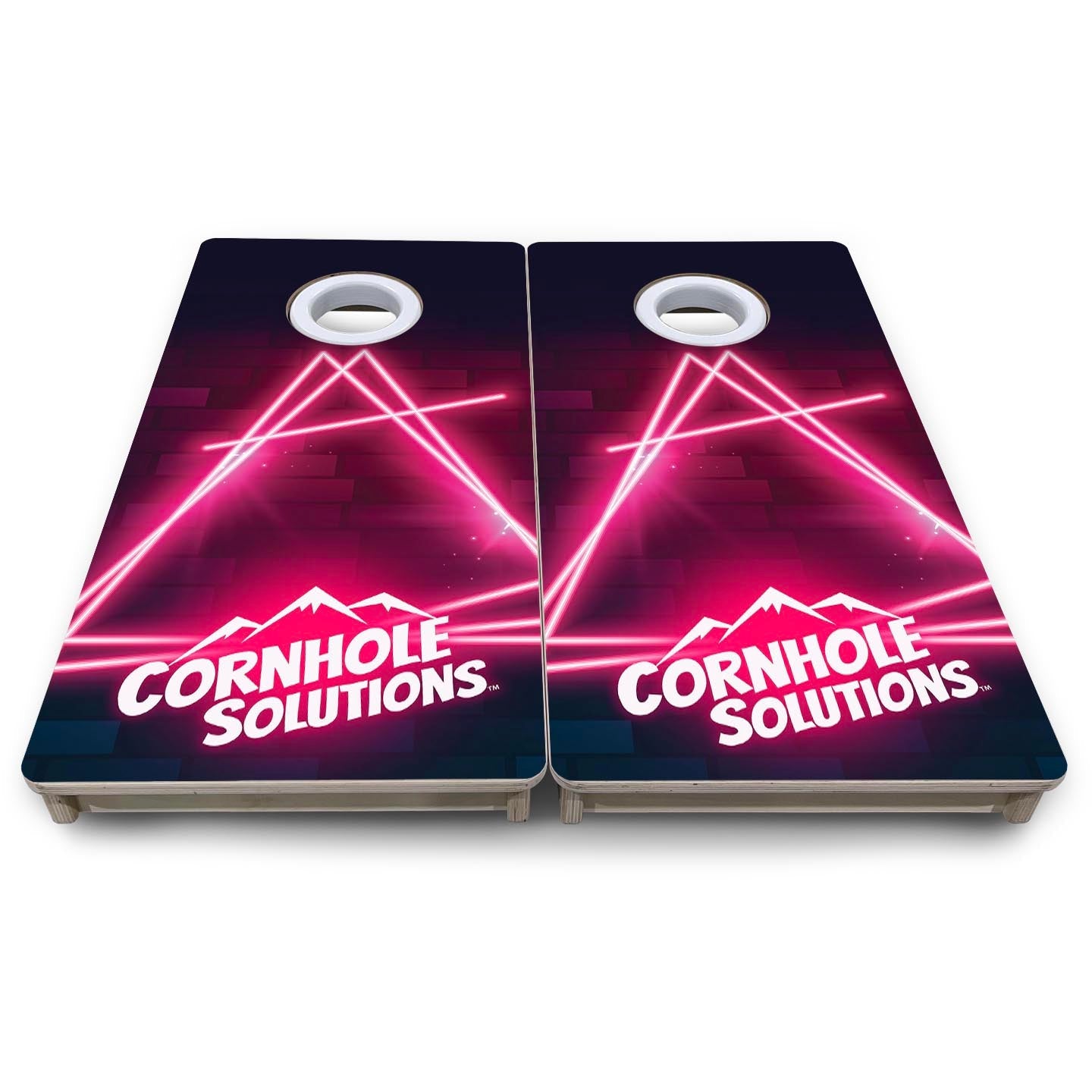 Neon Pink CS Logo - Mini or Vacation Size Cornhole Boards