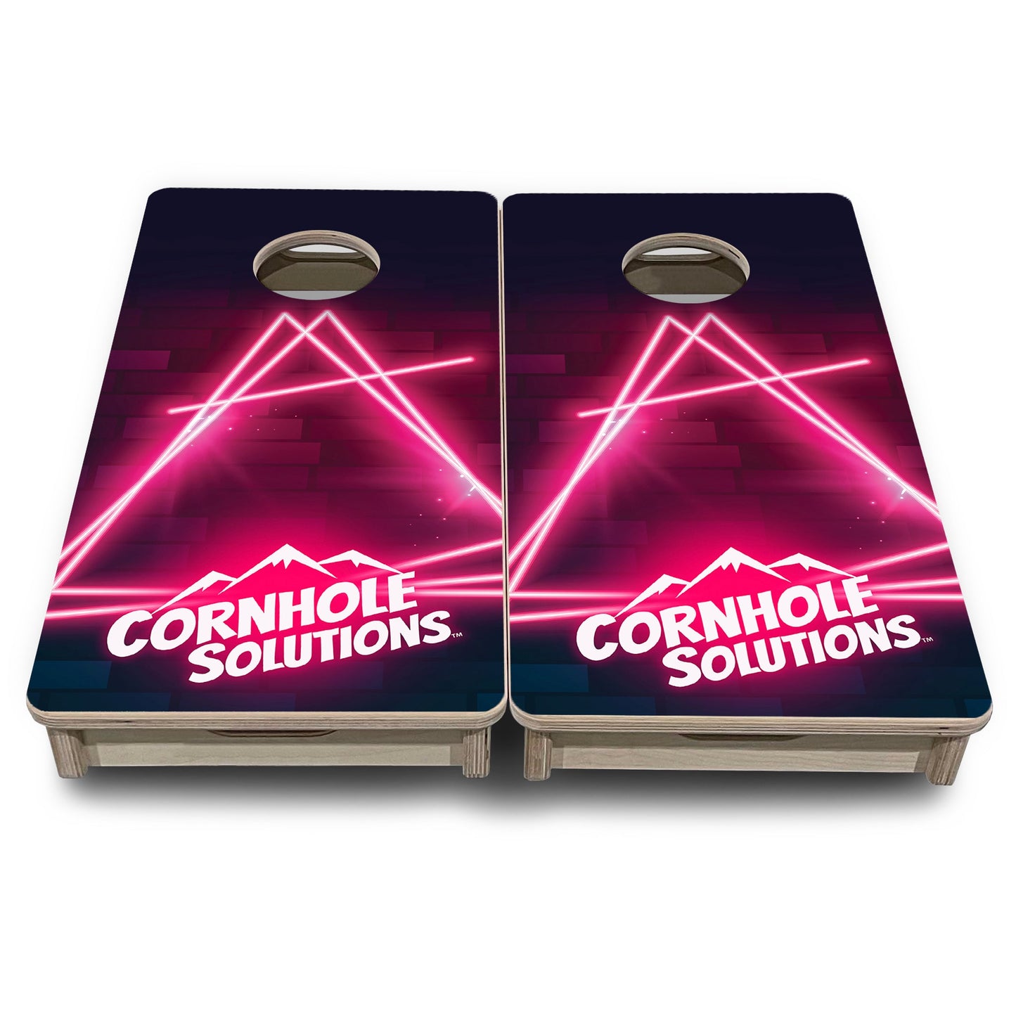 Mini Cornhole Boards - Neon Pink Target