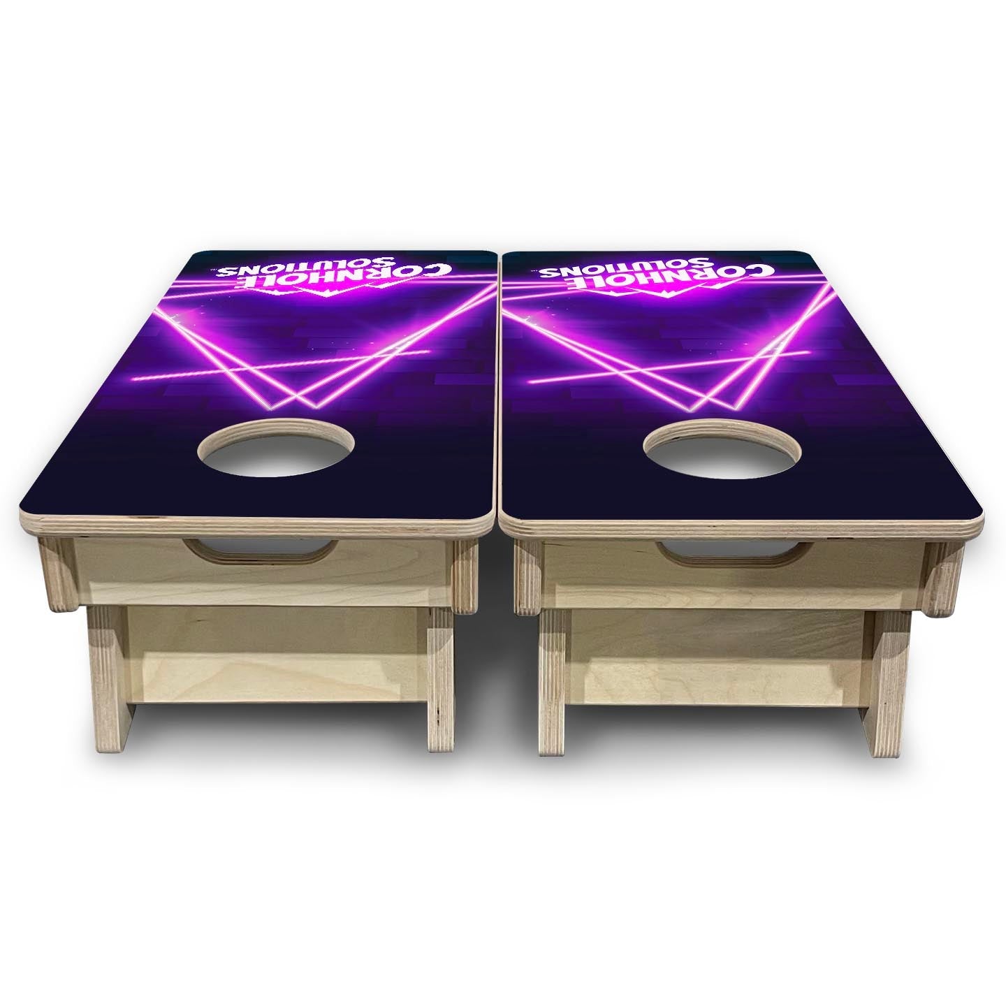 Neon Sign - Mini Cornhole Board Set (12" x 24") with 8 Mini Bags