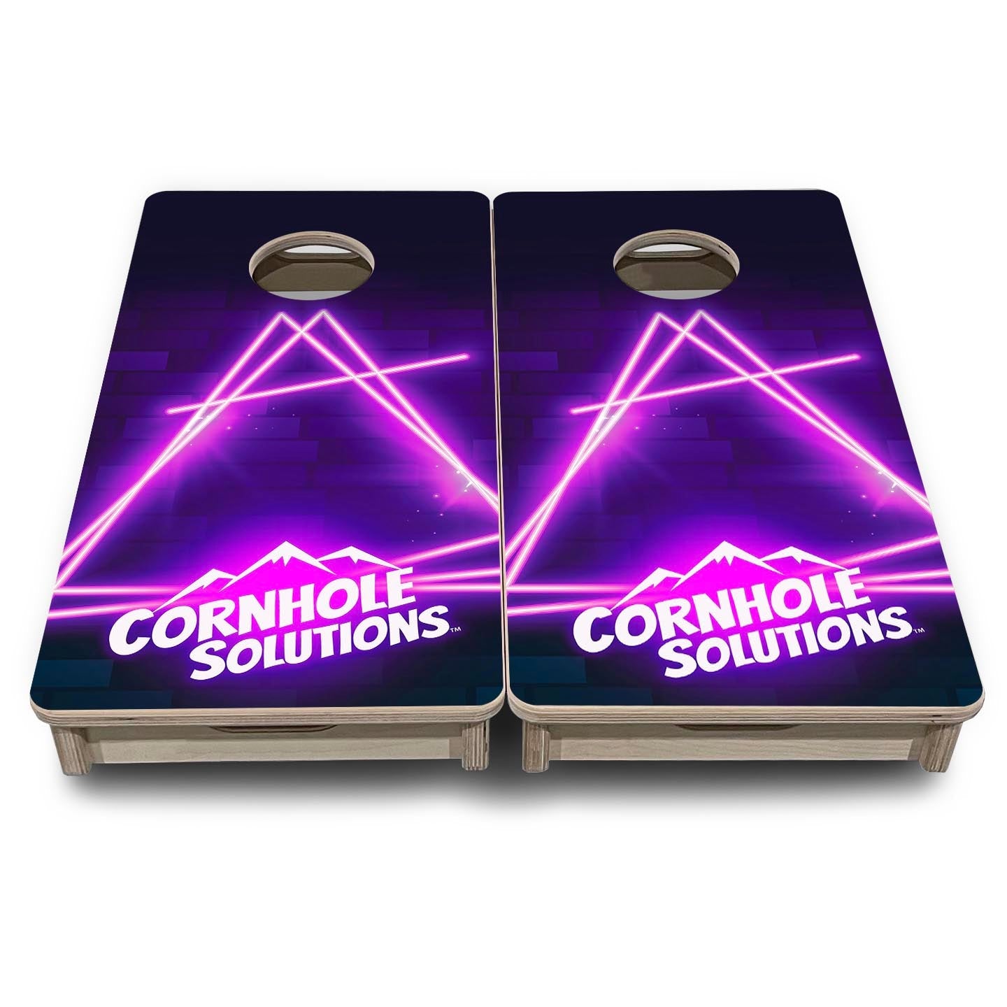 Neon Sign - Mini Cornhole Board Set (12" x 24") with 8 Mini Bags