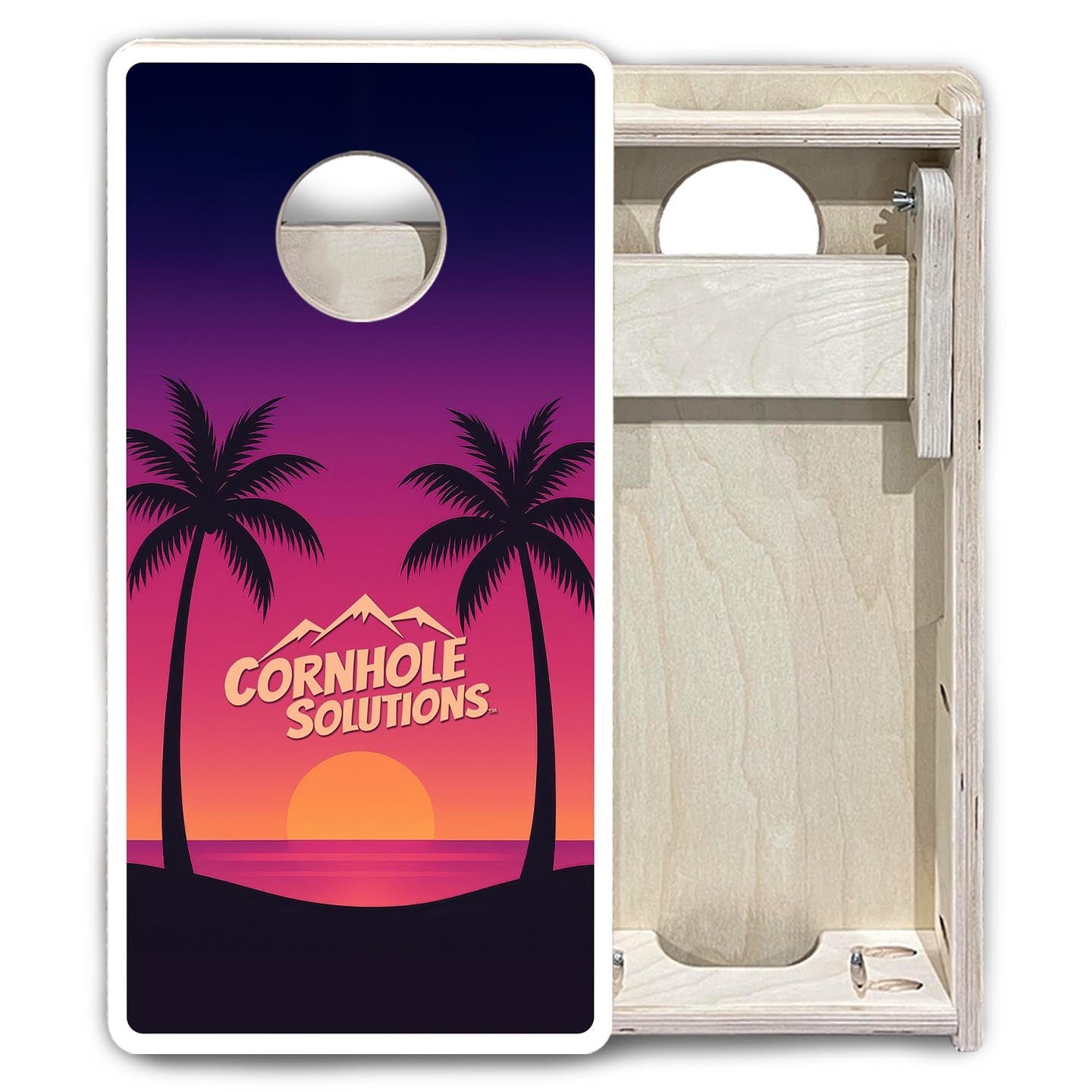 Palm Tree CS Logo - Mini or Vacation Size Cornhole Boards