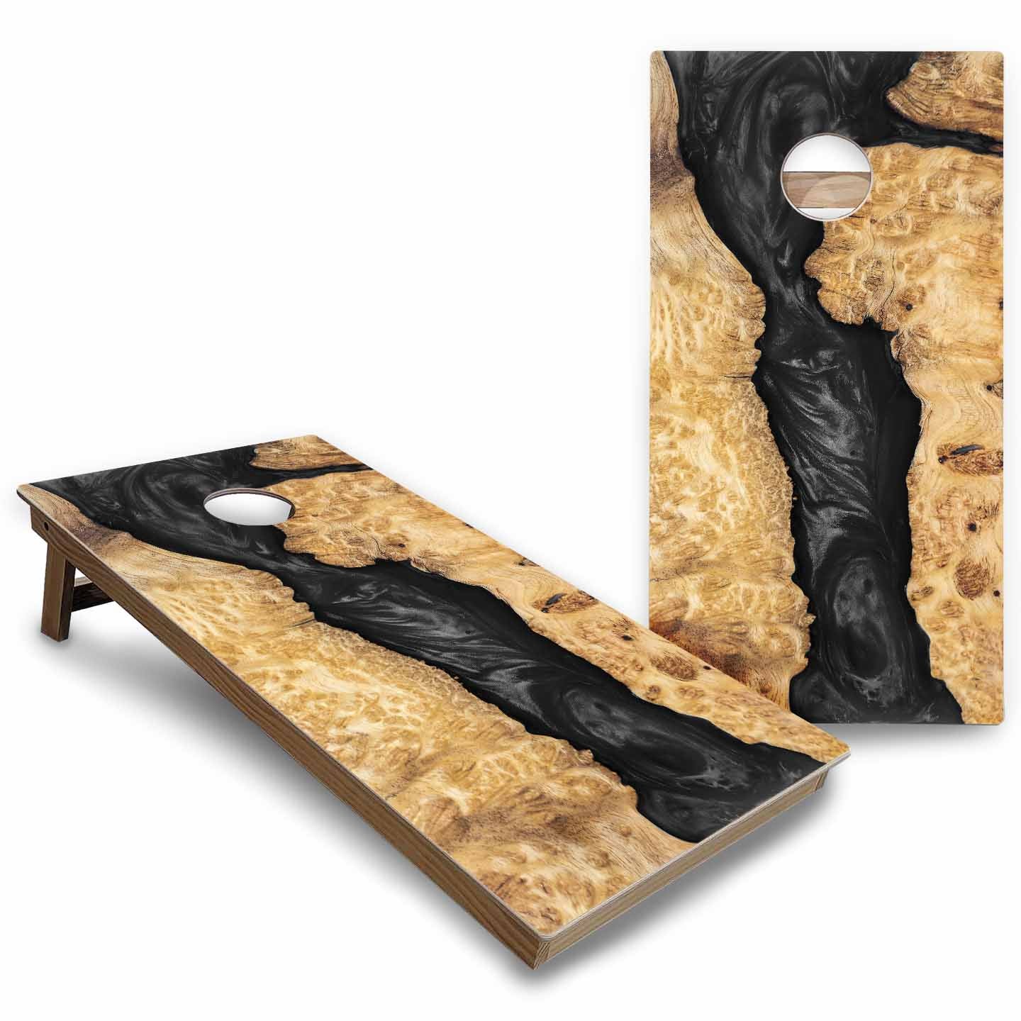 Patterned Background Cornhole Boards - Backyard Series