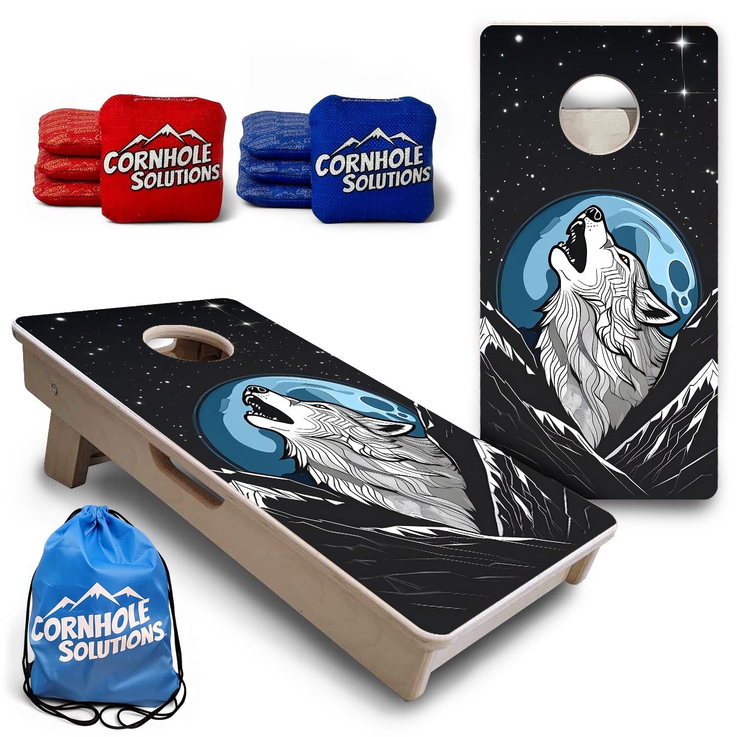 Wolf Howling - Mini or Vacation Size Cornhole Boards