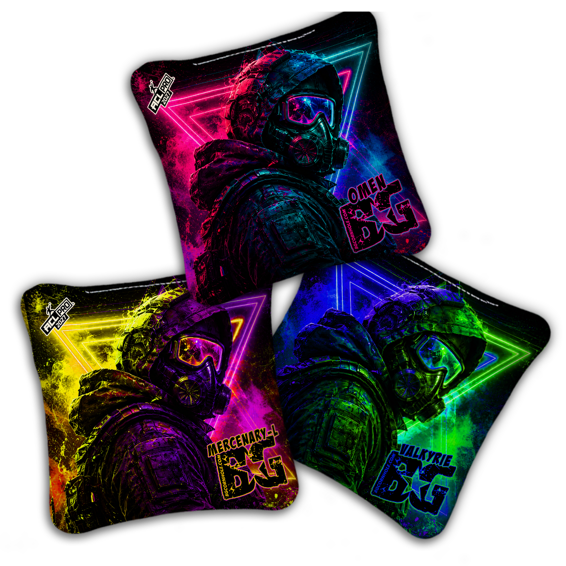 2027 BG Multiple Bag Models "NIGHT PROTOCOL" - ACL Pro Stamped Cornhole Bags - SET OF 4 BAGS