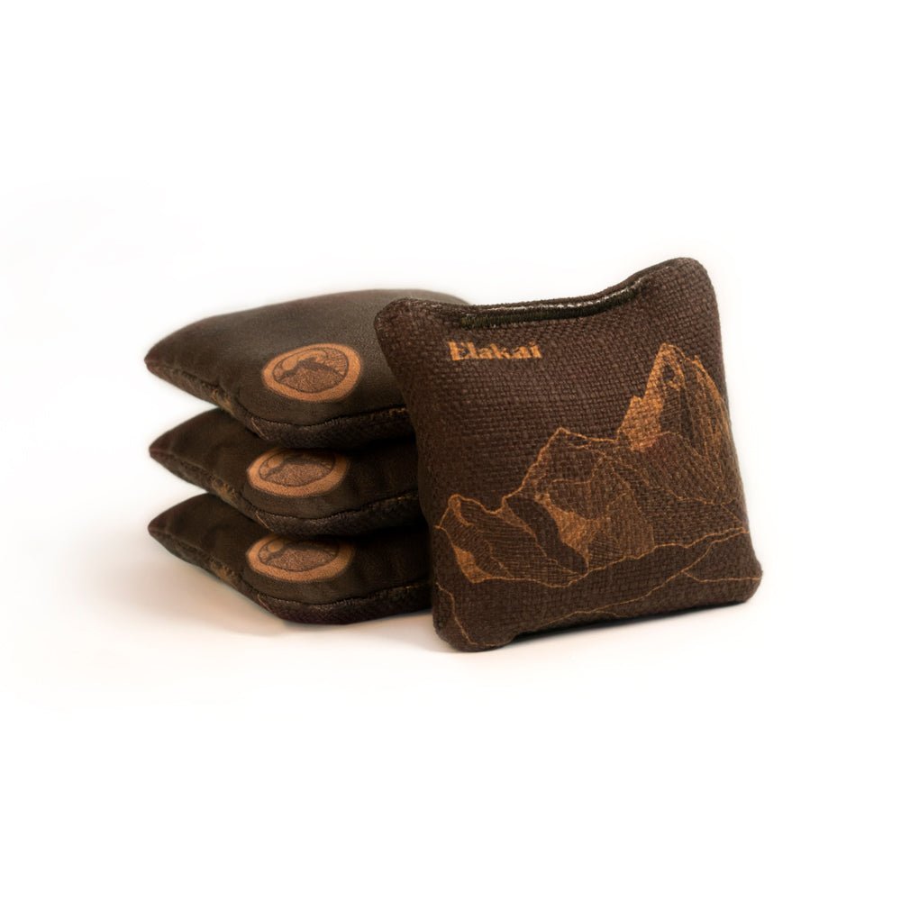 4-in Travel Dual-Sided Cornhole Bags | Mt. Elakai Design Collection