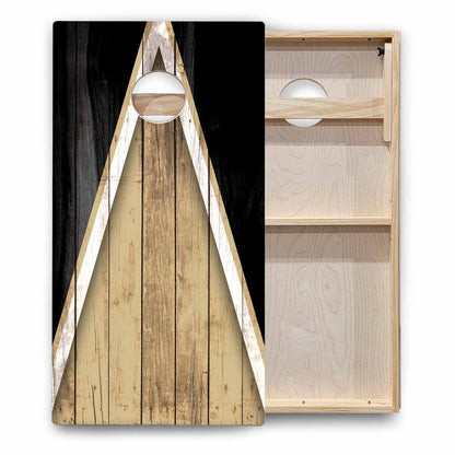 Team Color Triangle Cornhole Boards - Backyard Series