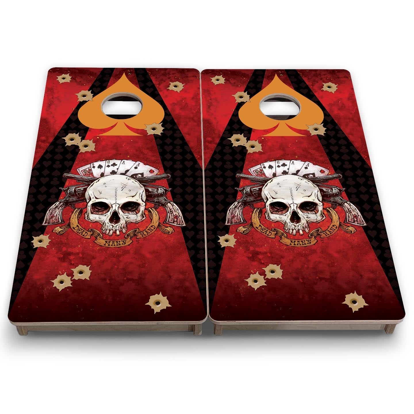 Deadman's Hand - Mini or Vacation Size Cornhole Boards