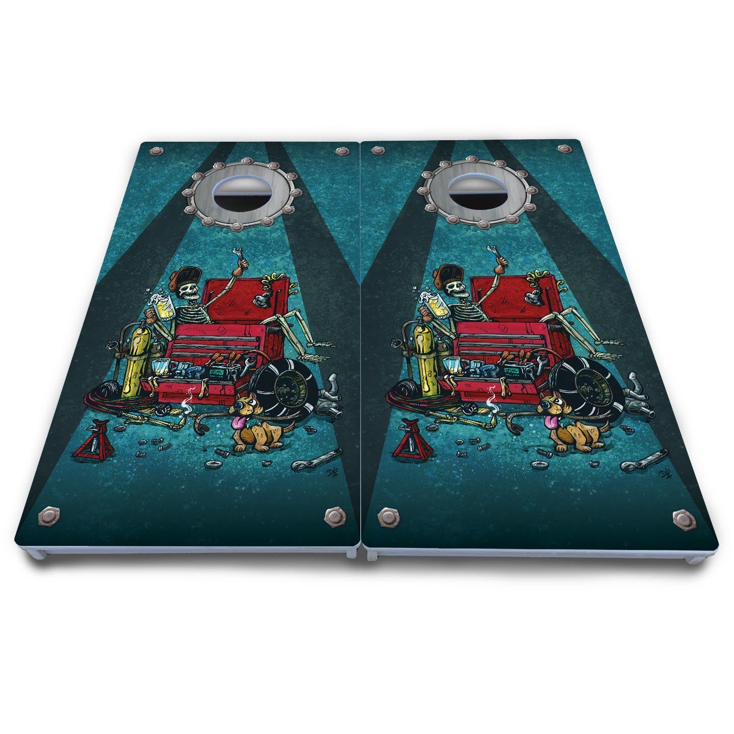 Artist Series Cornhole Boards - All Weather Series - Garage Life