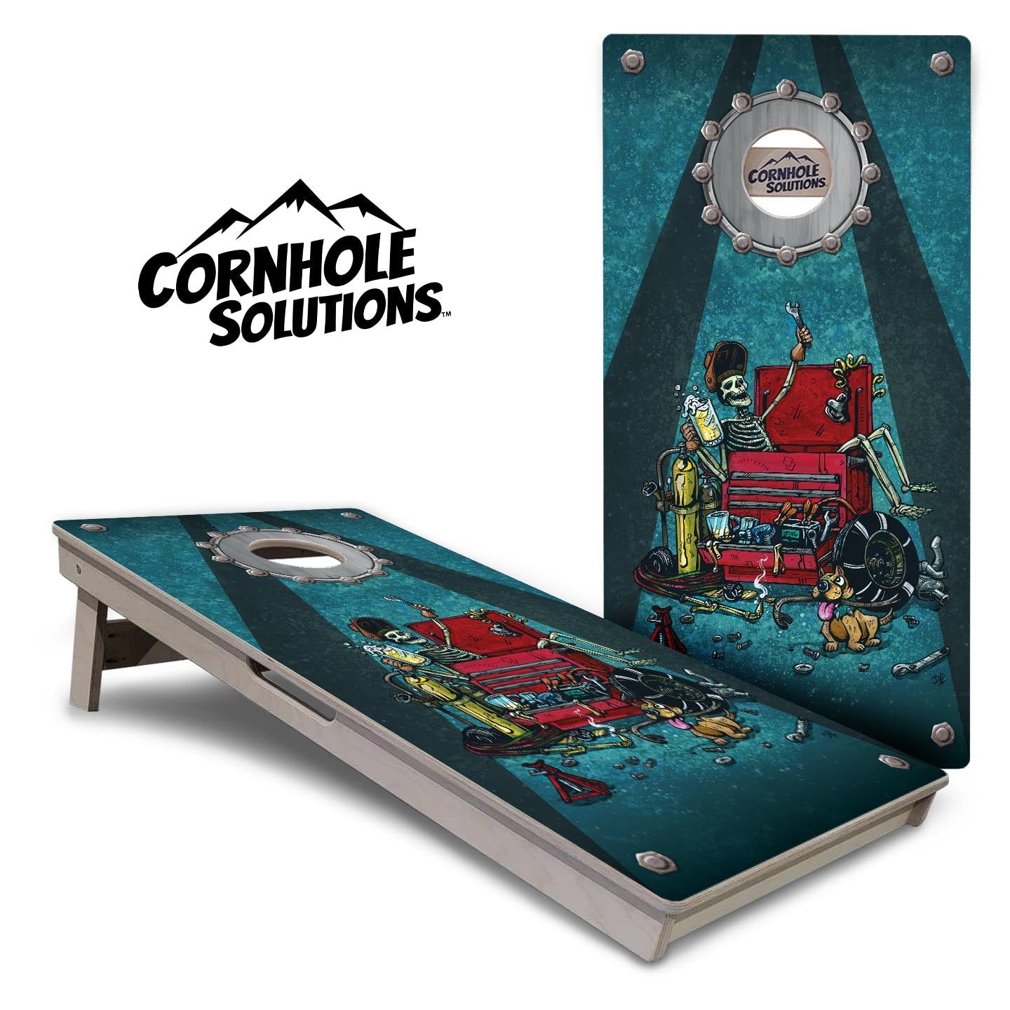 Artist Series Cornhole Boards - Professional Tournament Series - Split Design