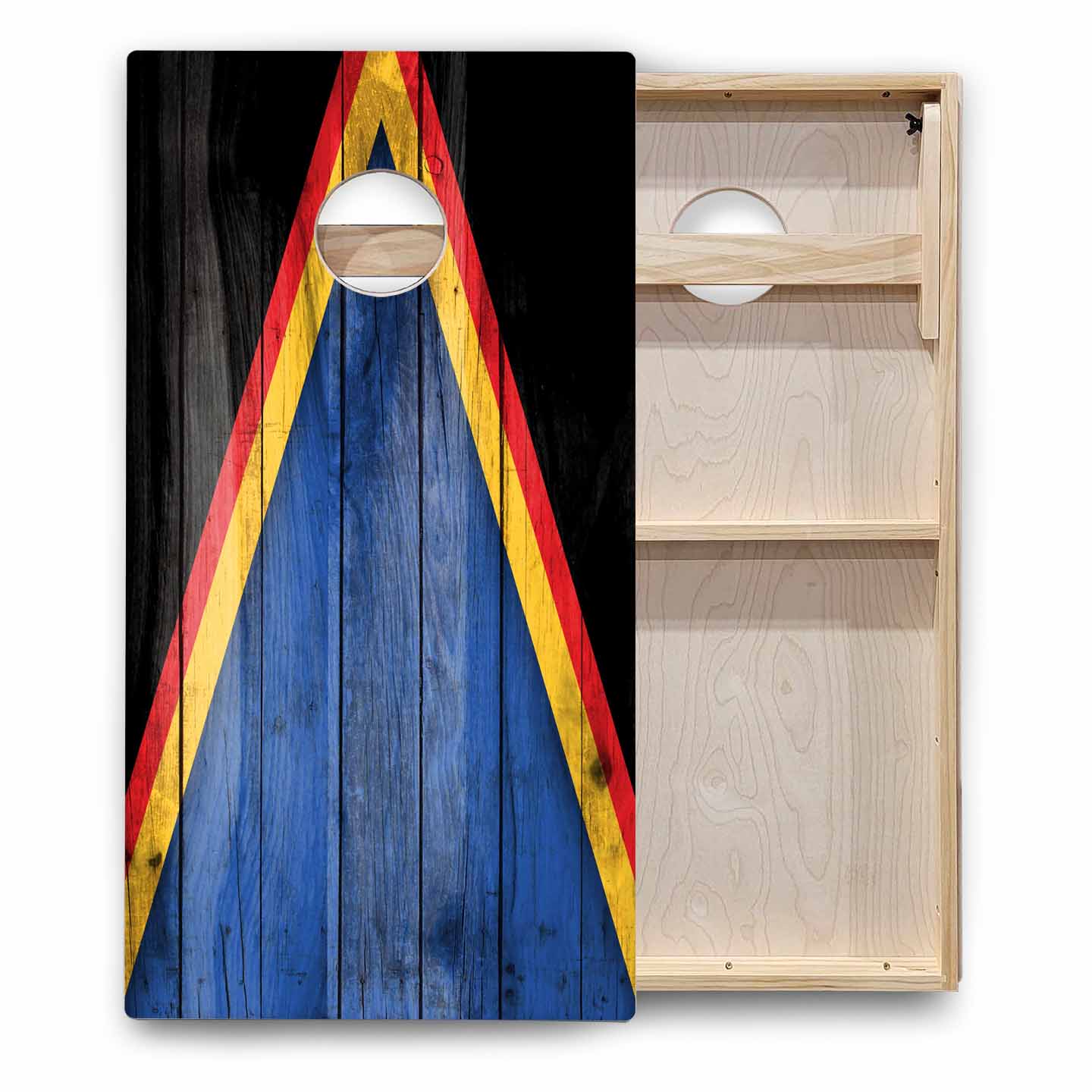 Team Color Triangle Cornhole Boards - Backyard Series