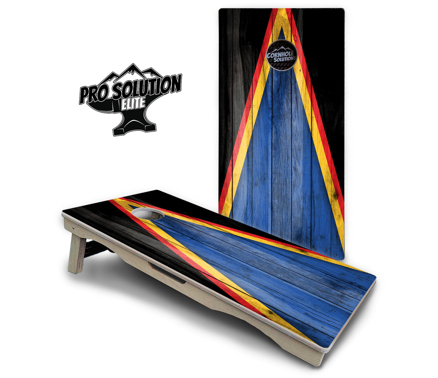 Team Color Triangle Cornhole Boards - Pro Solution Elite Series