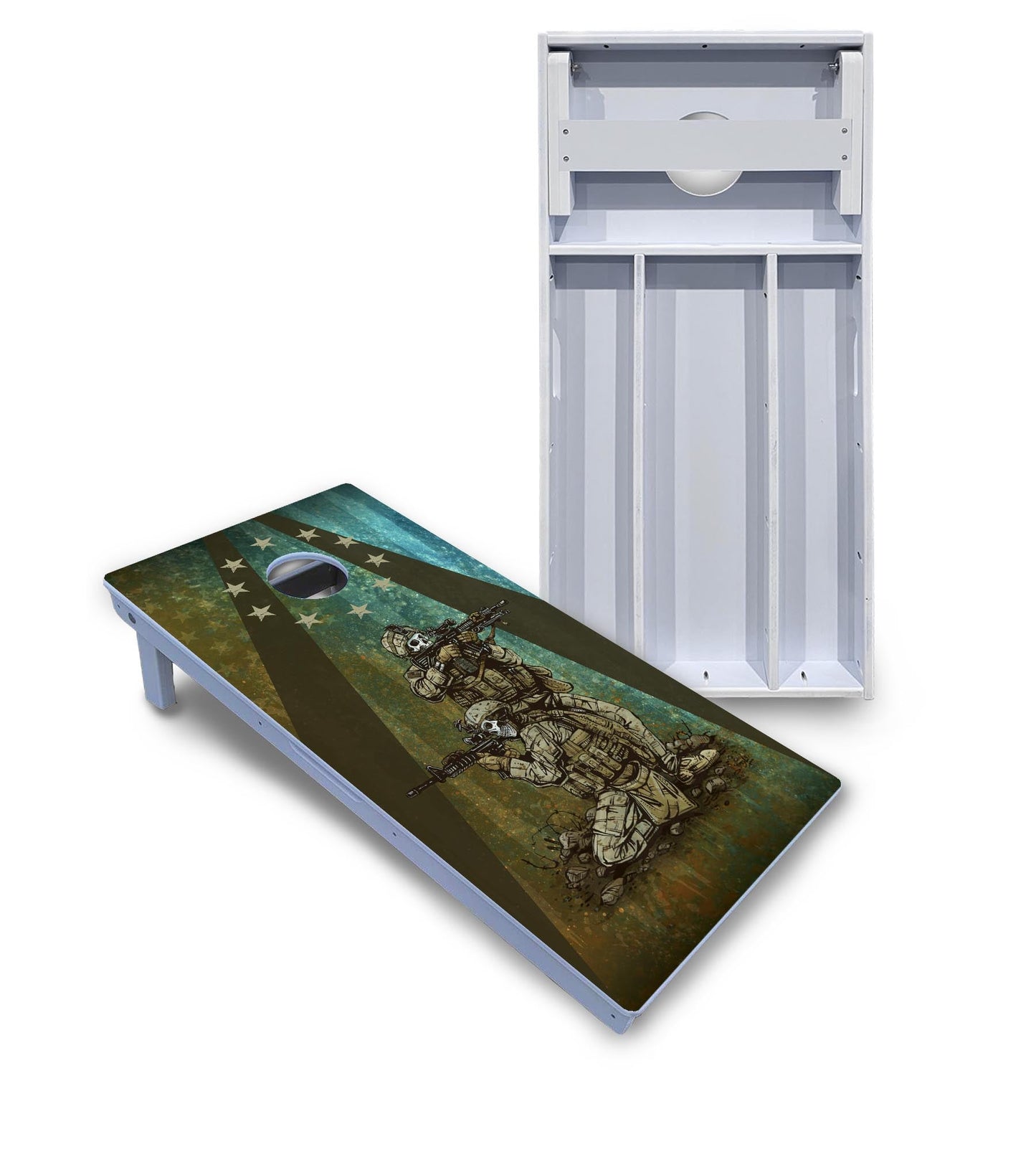 Artist Series Cornhole Boards - All Weather Series - Split Design