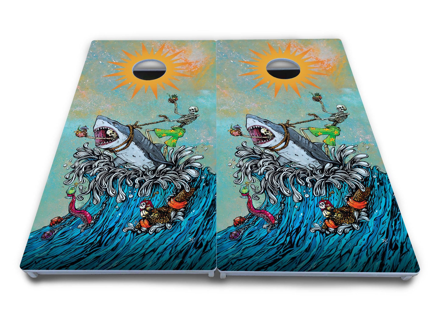 Artist Series Cornhole Boards - All Weather Series - Split Design