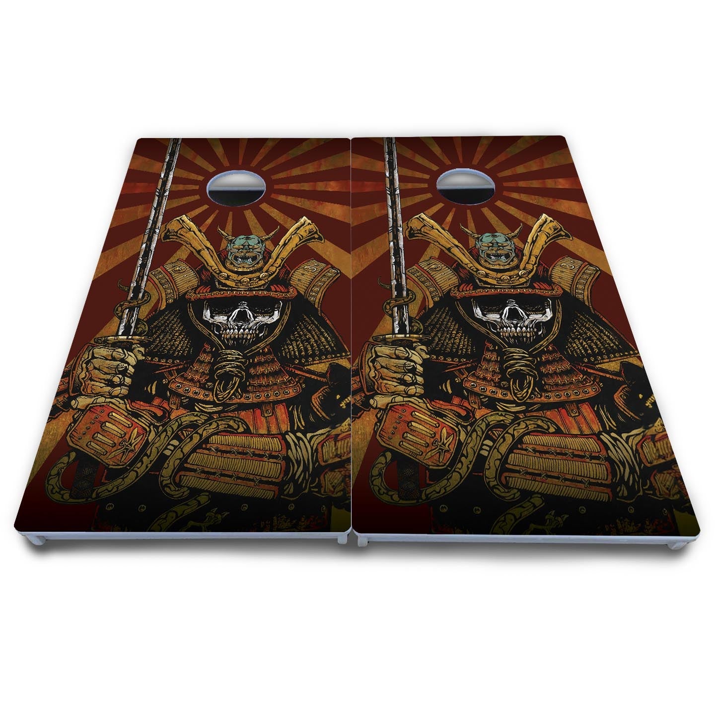 Artist Series Cornhole Boards - All Weather Series - Samurai