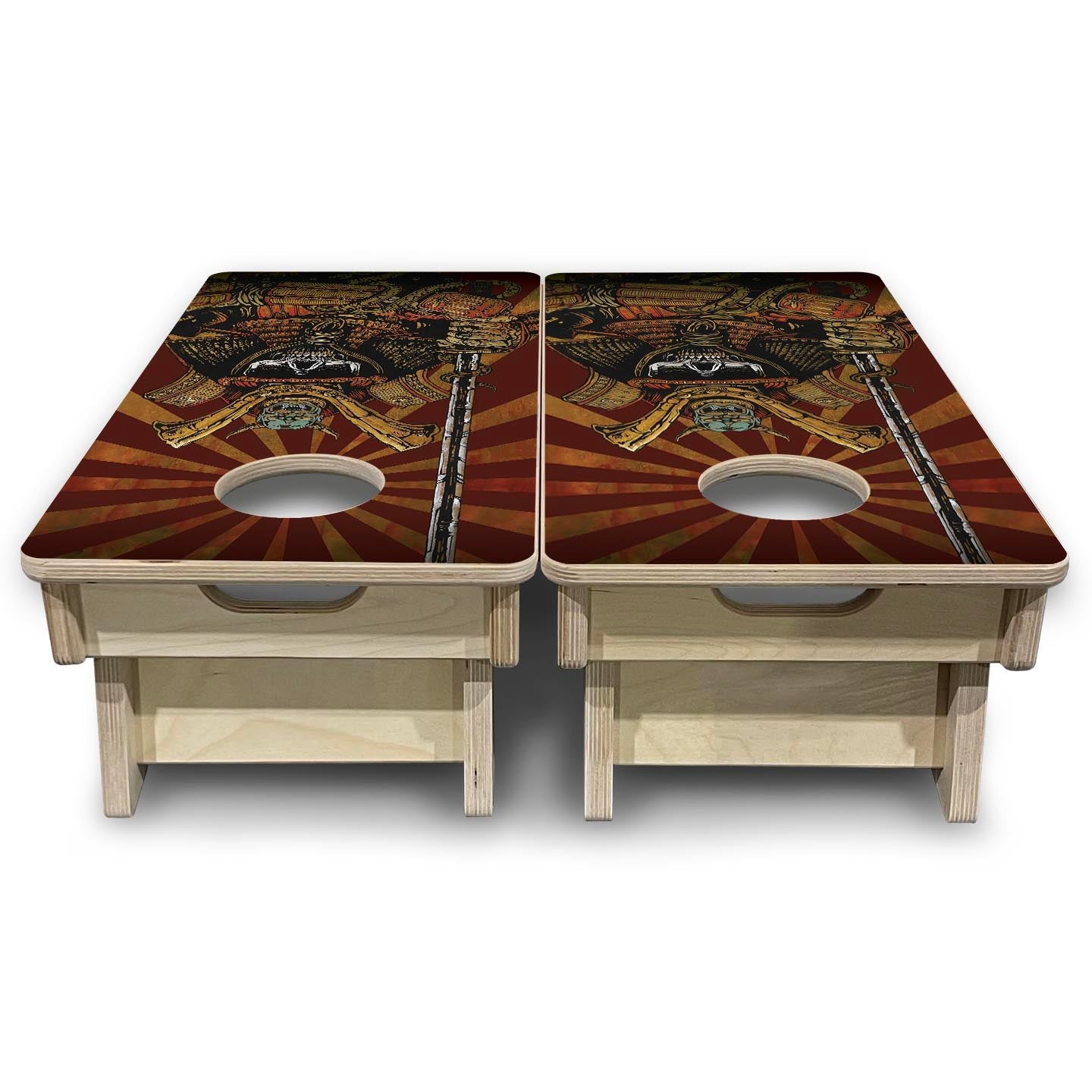 Samurai - Mini Cornhole Board Set (12" x 24") with 8 Mini Bags