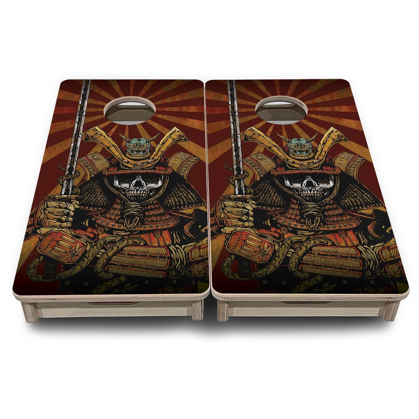 Samurai - Mini Cornhole Board Set (12" x 24") with 8 Mini Bags