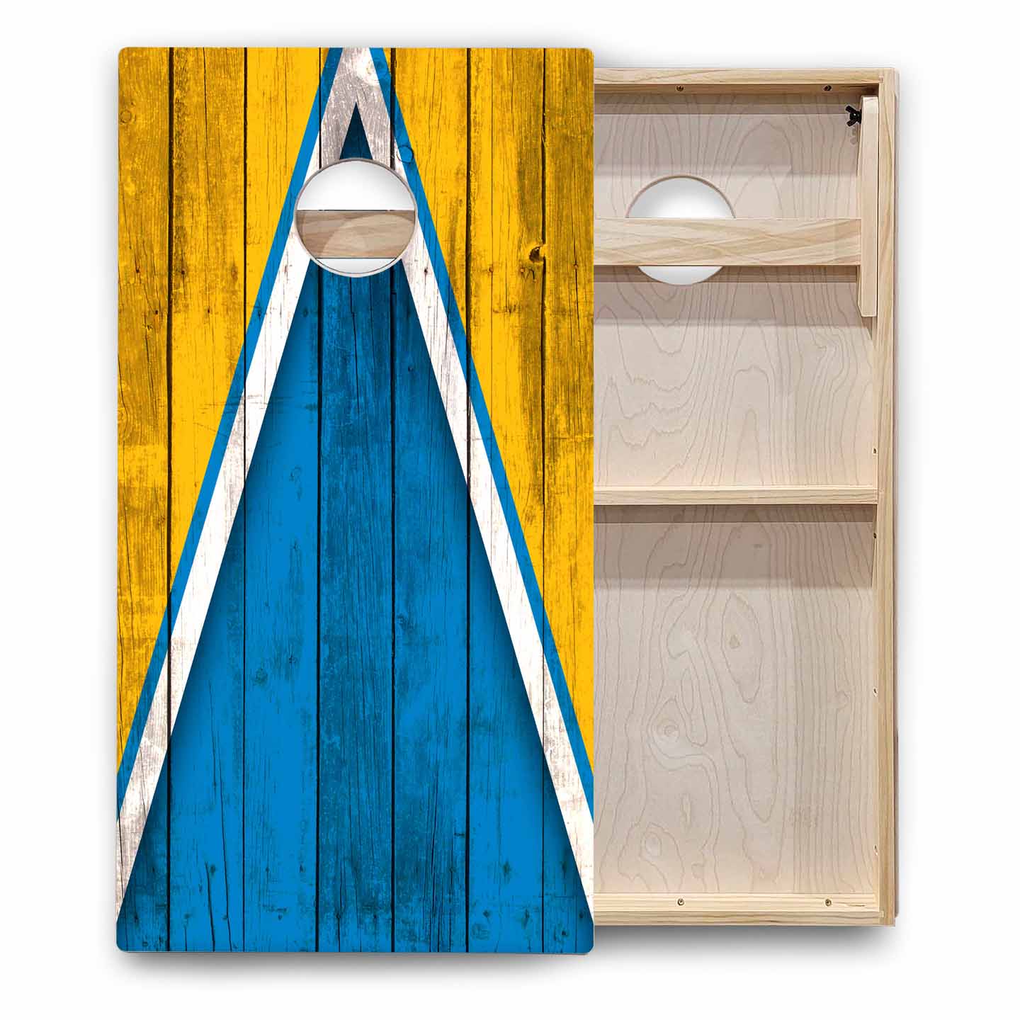 Team Color Triangle Cornhole Boards - Backyard Series