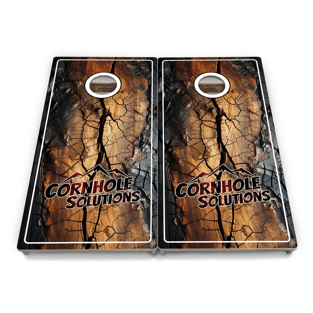 Distressed Live Edge Cornhole Boards – Tournament Series