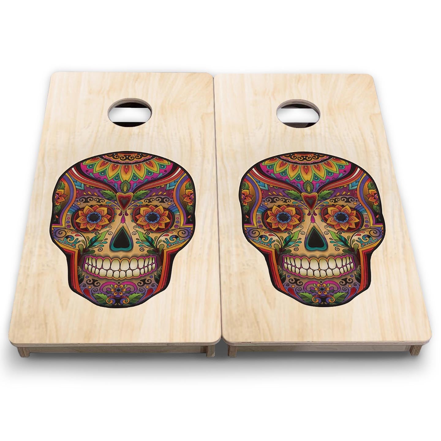 Natural Sugar Skull - Mini or Vacation Size Cornhole Boards