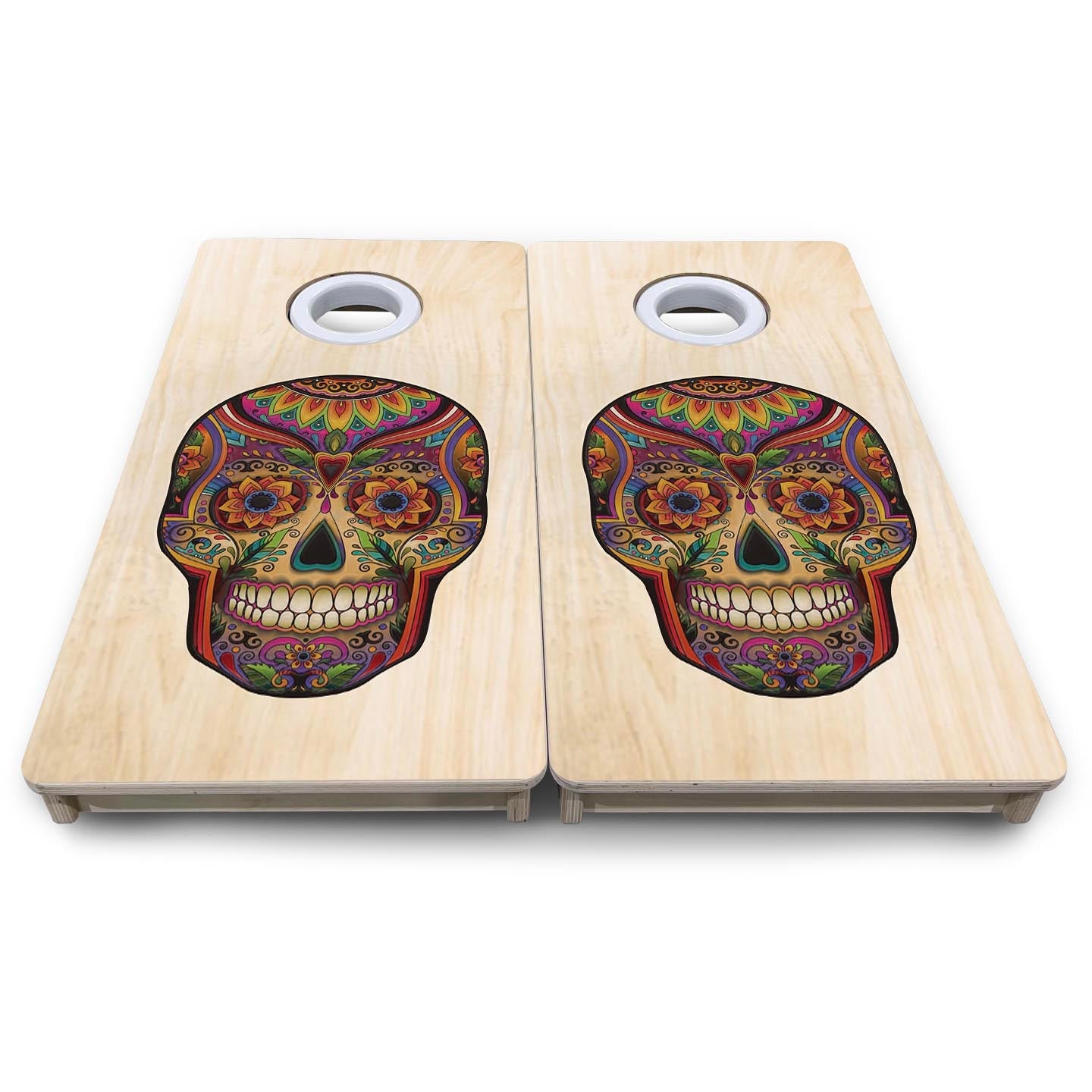 Natural Sugar Skull - Mini or Vacation Size Cornhole Boards