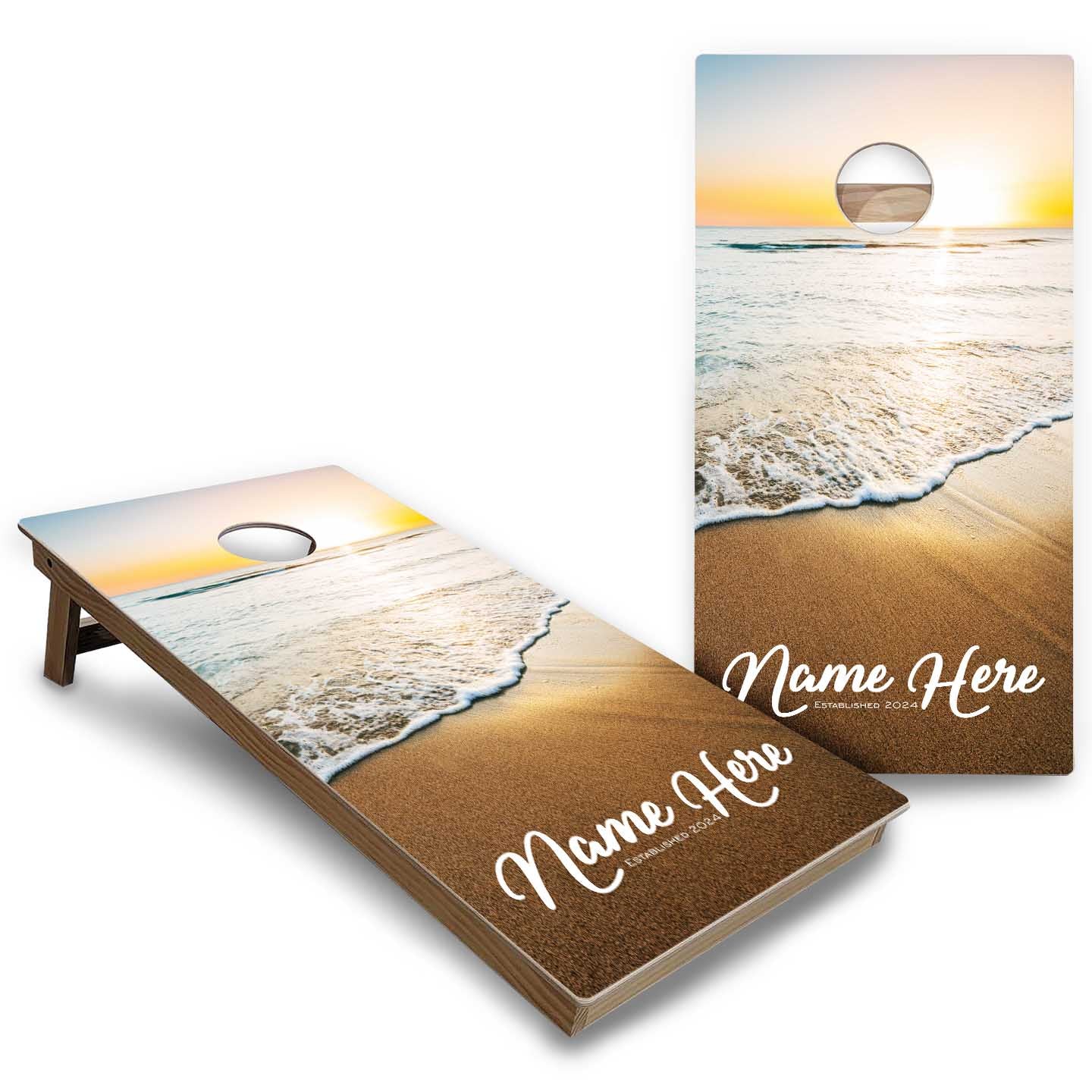 Beach & Mountain Cornhole Boards - Backyard Series