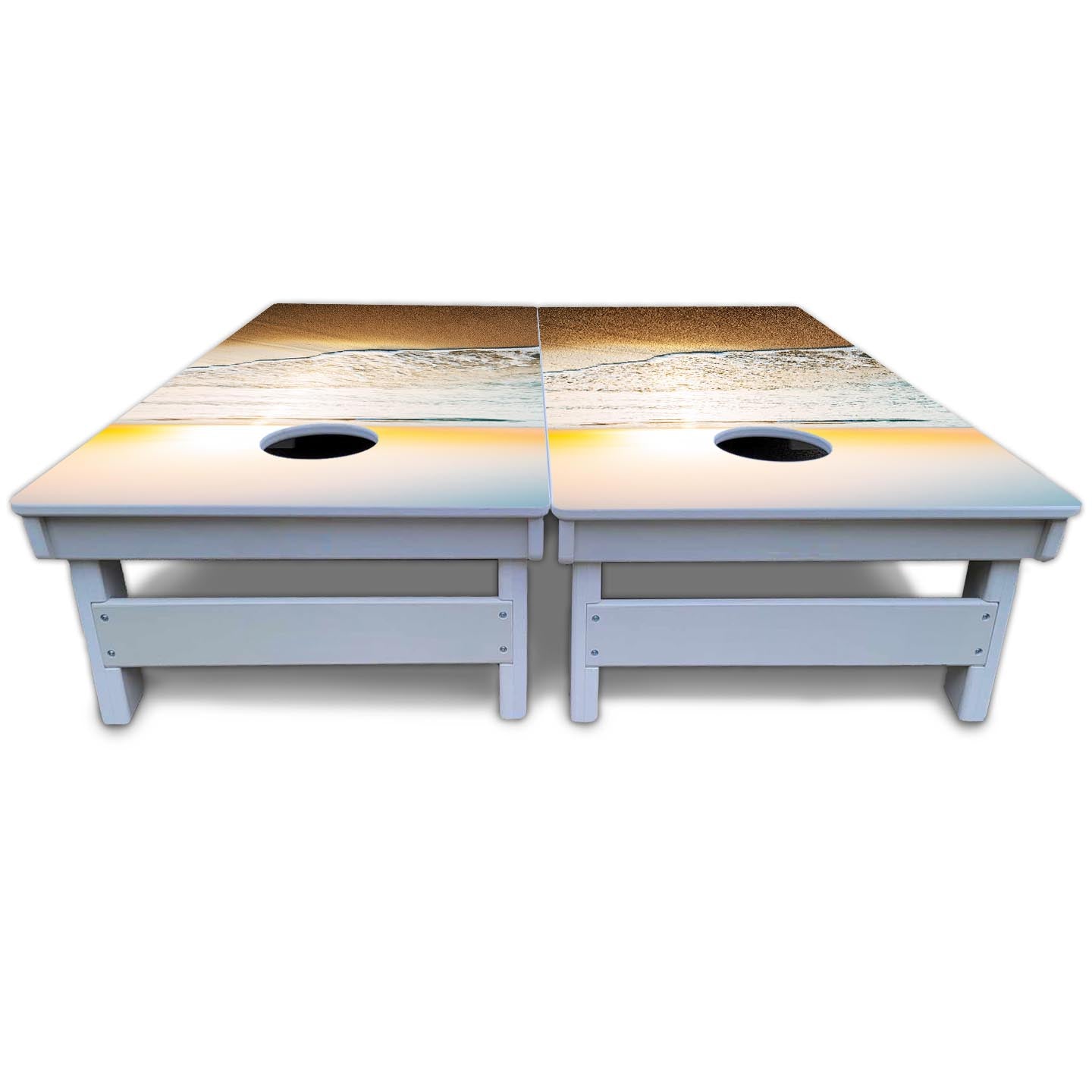 Beach Sunset Cornhole Boards - All Weather Series