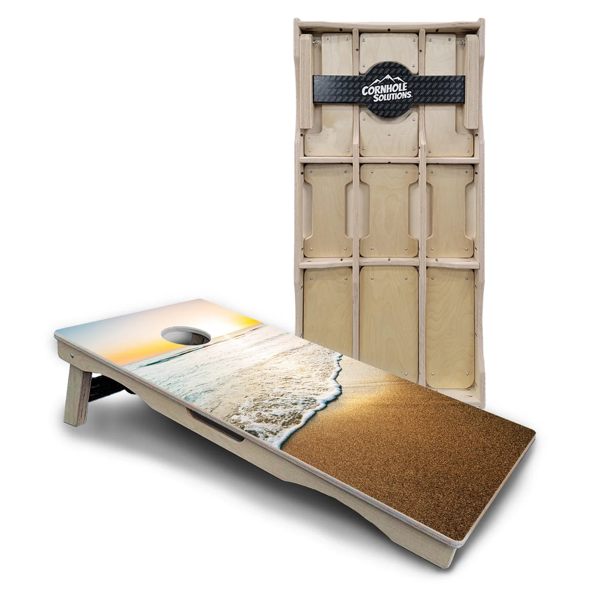 Ocean Sunset Cornhole Boards – Pro Lite or Pro Elite