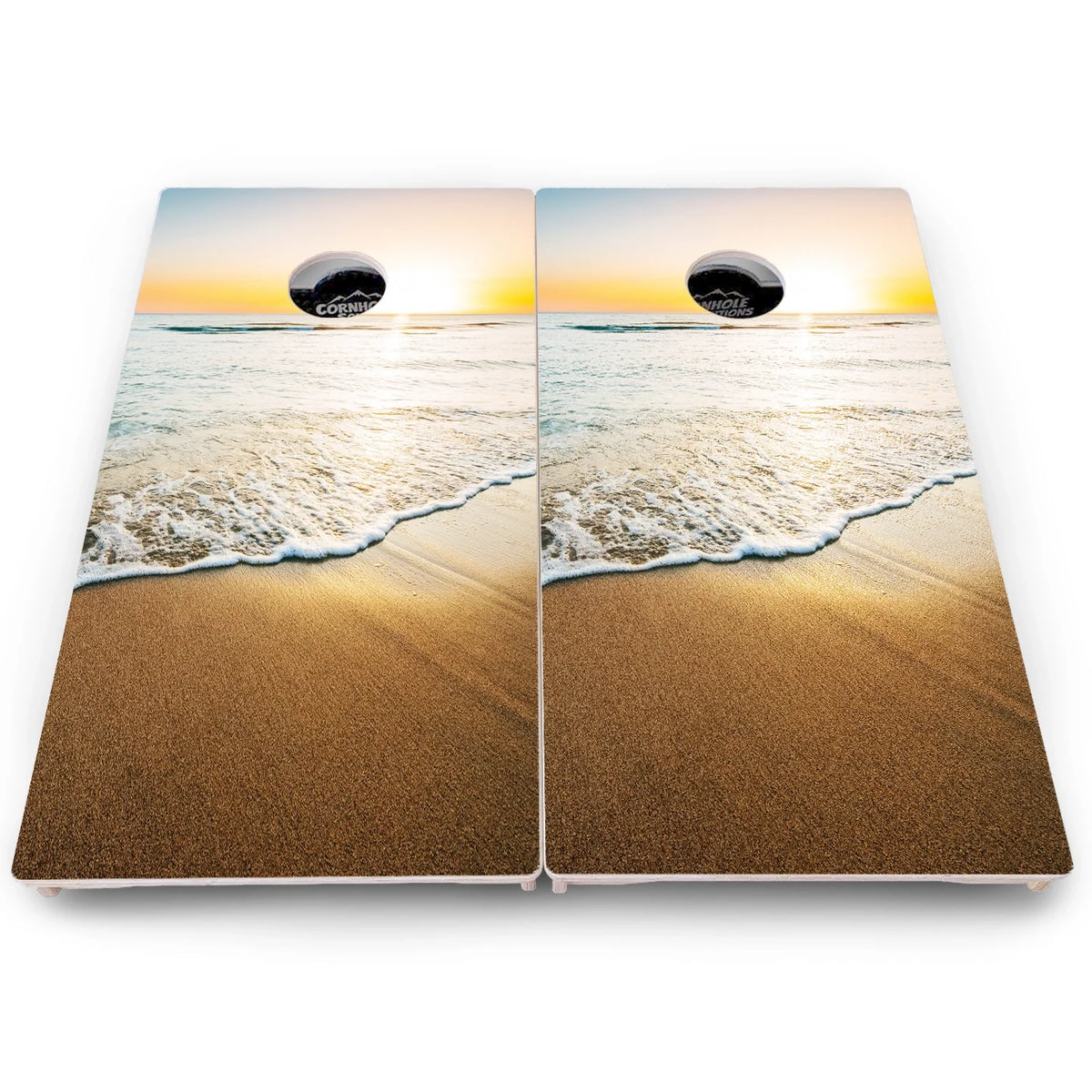 Ocean Sunset Cornhole Boards – Pro Lite or Pro Elite