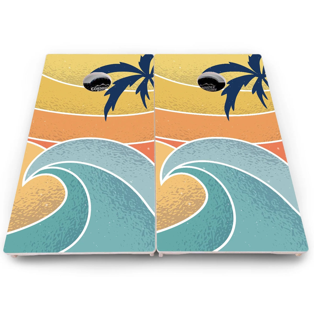 Retro Beach Cornhole Boards – Pro Lite or Pro Elite