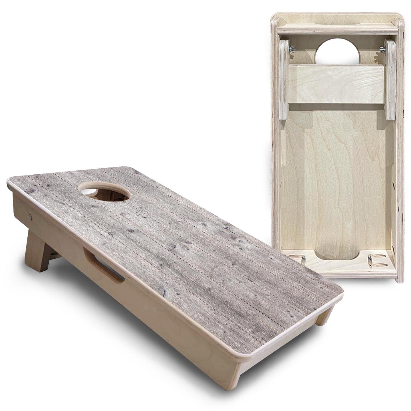 Grey Driftwood - Mini or Vacation Size Cornhole Boards